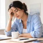 Tired professional experiencing fatigue